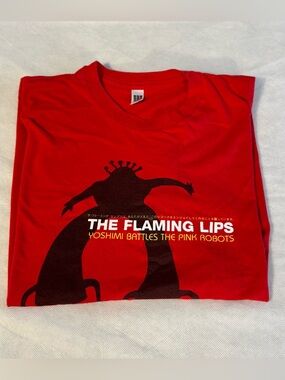 The Flaming Lips Yoshimi Battles the Pink Robots Red Vintage Tee XL